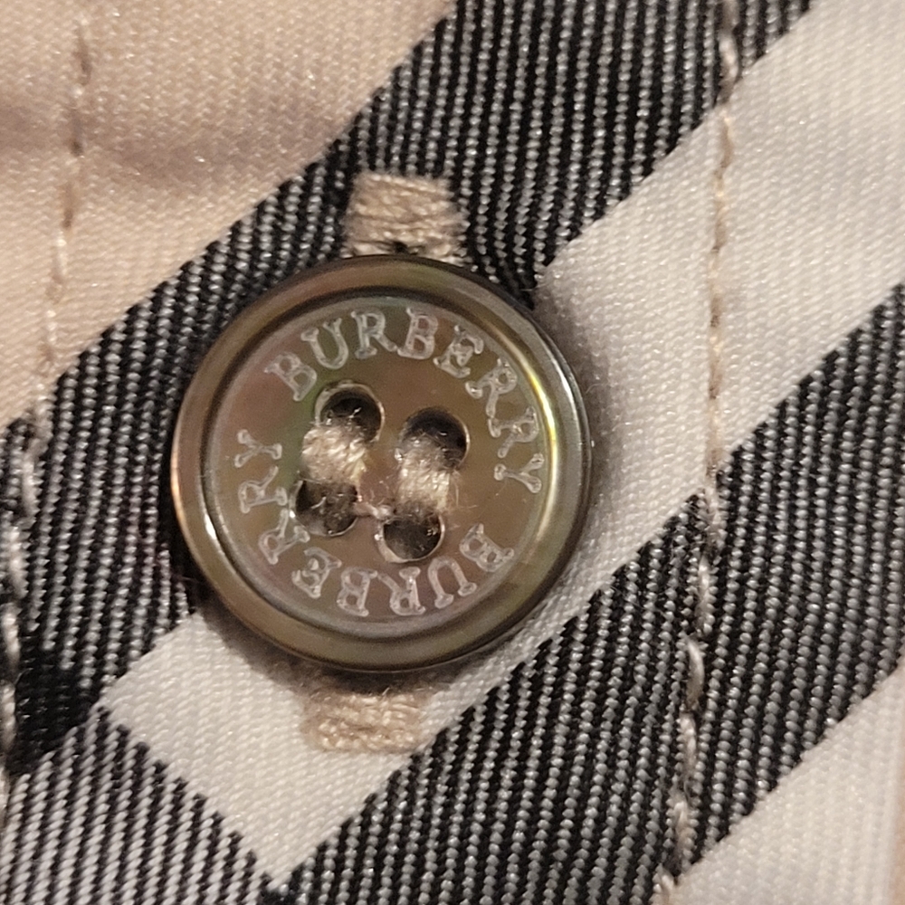 Burberry Beige, Black & Red Plaid Short Sleeve Button Down Shirt - Picture 12 of 15